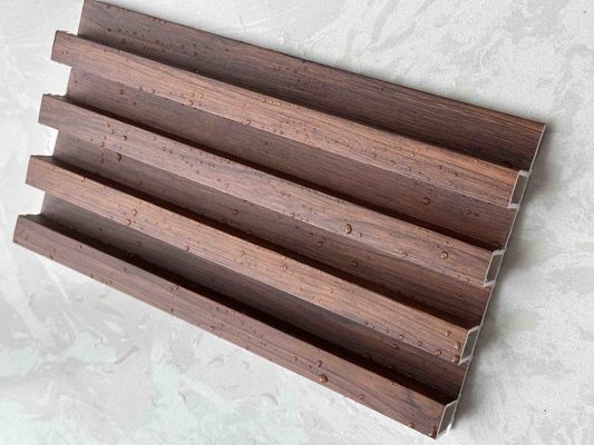 160MM WPCグリル スラット 3D Pvc フラット 壁パネル 防水