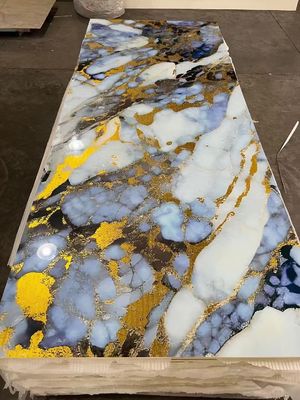 防水Pvc固体UV大理石シート 壁飾り 1220×2440×3mm