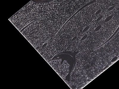 シャワーのドア用2mmテクスチャポリスチレンシート、様々なパターン、透明PSシート、パーティション用