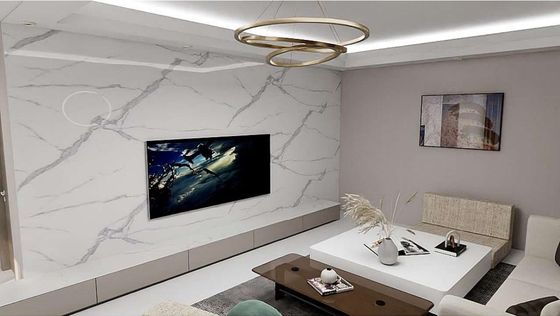 3mm 白 PVC 壁パネル 1220*2440mm UV 大理石シート 内装装飾壁用