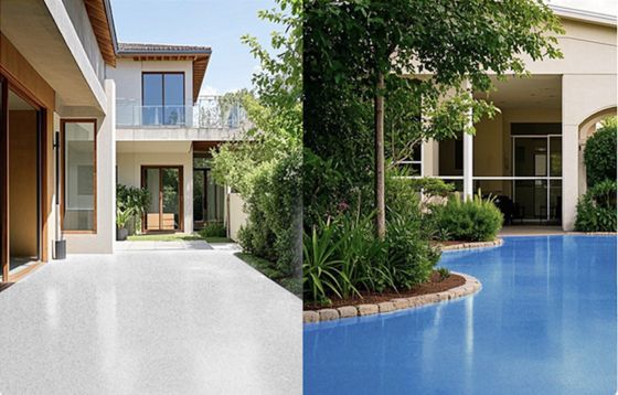 エポキシ色の砂床 石灰岩の床塗装 耐久性のある床塗装 エポキシの自己平準化床塗装