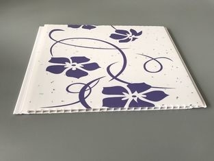 耐火性カスタマイズされた紫色の花ポリ塩化ビニールの装飾的なパネルの移動の印刷